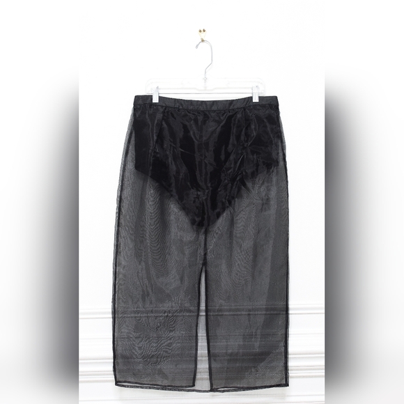 NWT Anthropologie Sunday in Brooklyn Sheer Skirt Midi Size L 90s Minimalist - Picture 5 of 12